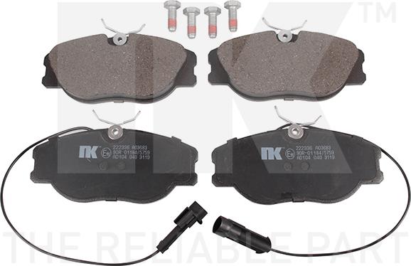 NK 222336 - Brake Pad Set, disc brake autospares.lv