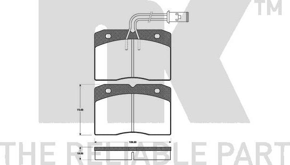 NK 222333 - Brake Pad Set, disc brake autospares.lv