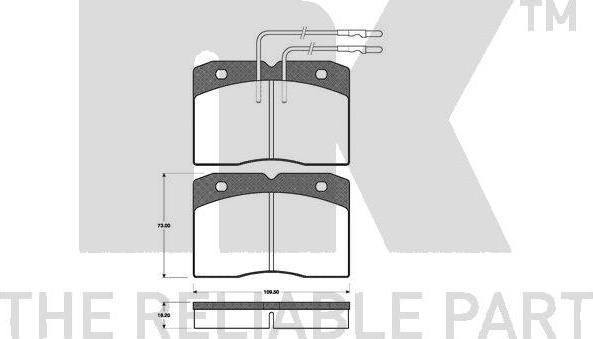 NK 222323 - Brake Pad Set, disc brake autospares.lv