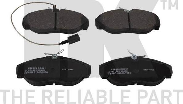 NK 222370 - Brake Pad Set, disc brake autospares.lv