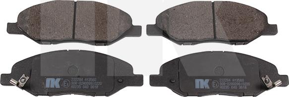 NK 222294 - Brake Pad Set, disc brake autospares.lv