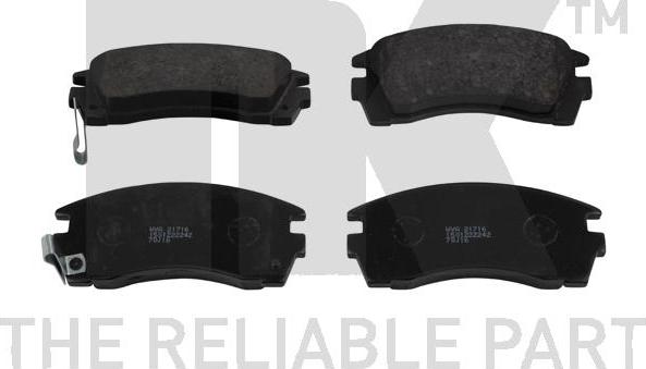 NK 222242 - Brake Pad Set, disc brake autospares.lv