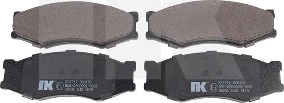 NK 222212 - Brake Pad Set, disc brake autospares.lv