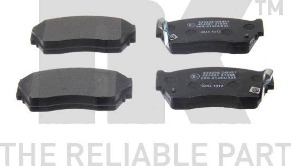 NK 222236 - Brake Pad Set, disc brake autospares.lv