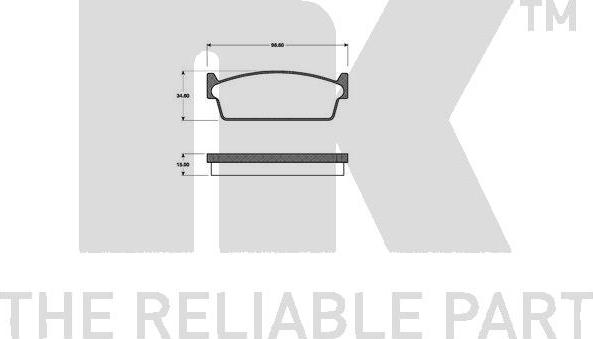 NK 222233 - Brake Pad Set, disc brake autospares.lv