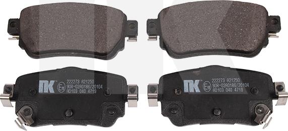 NK 222 273 - Brake Pad Set, disc brake autospares.lv