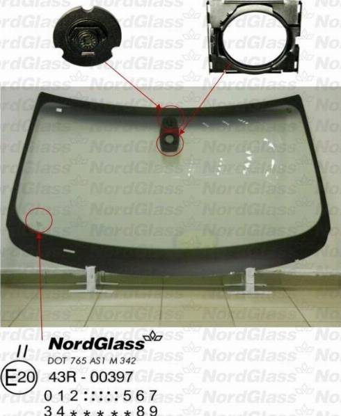 NordGlass 4044951 - Windscreen autospares.lv