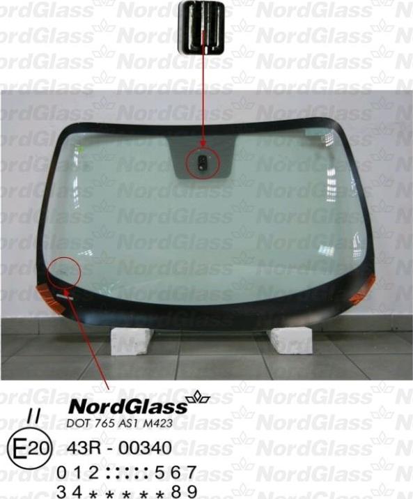 NordGlass 4044983 - Windscreen autospares.lv