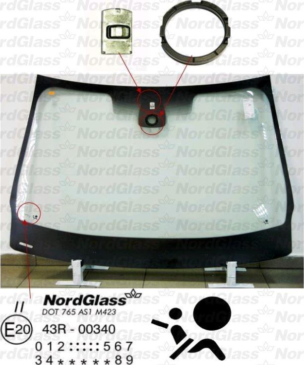 NordGlass 4044482 - Windscreen autospares.lv