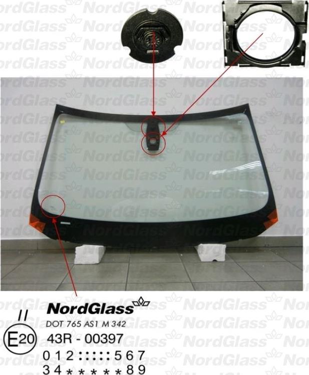 NordGlass 4044583 - Windscreen autospares.lv
