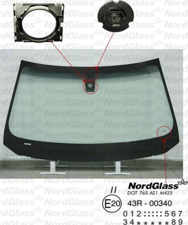 NordGlass 4044582 - Windscreen autospares.lv