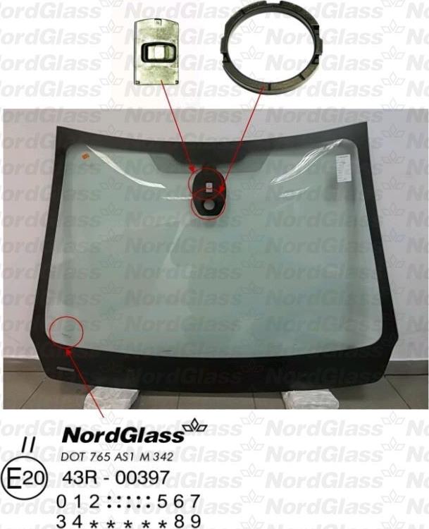 NordGlass 4045477 - Windscreen autospares.lv