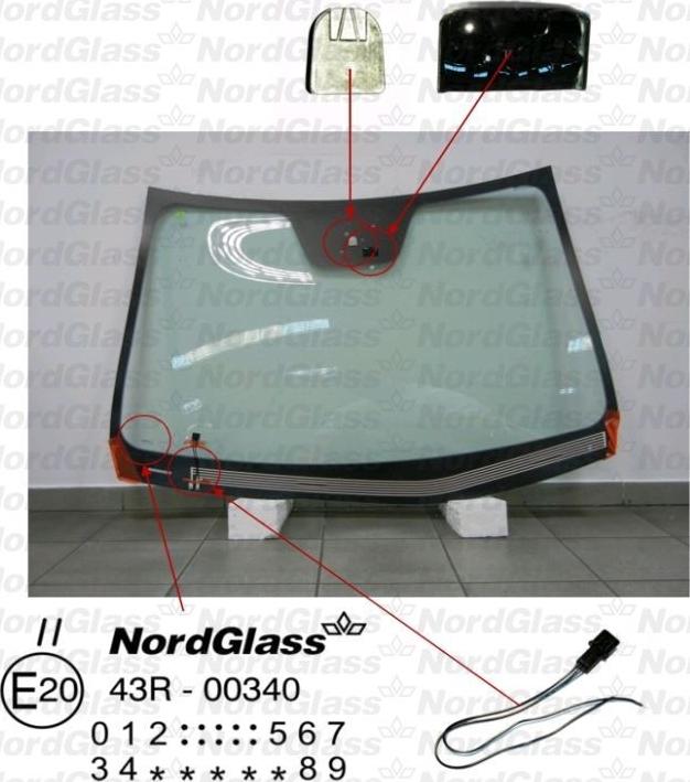 NordGlass 4045195 - Windscreen autospares.lv