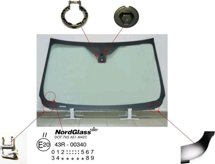 NordGlass 4045202 - Windscreen autospares.lv