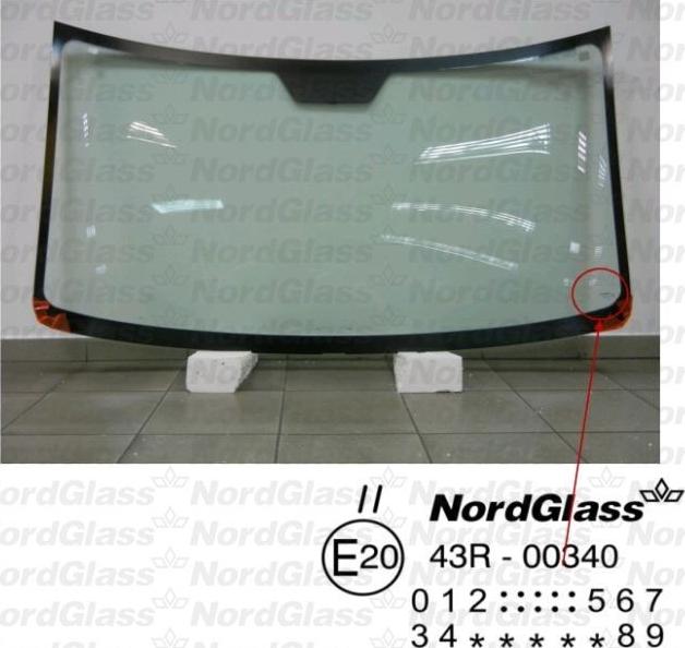 NordGlass 4046140 - Windscreen autospares.lv