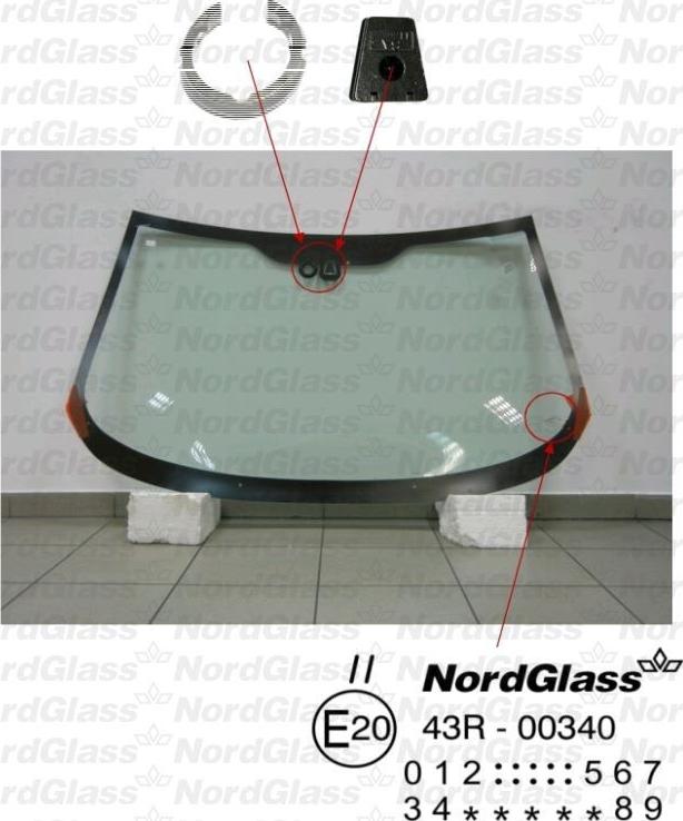 NordGlass 4043649 - Windscreen autospares.lv