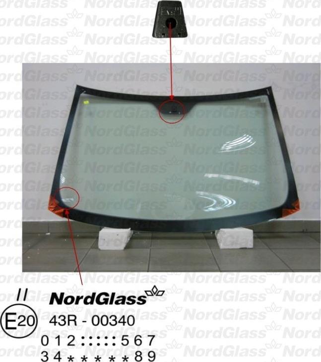 NordGlass 4043225 - Windscreen autospares.lv