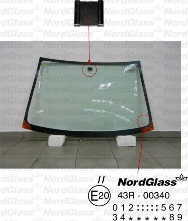 NordGlass 4043226 - Windscreen autospares.lv