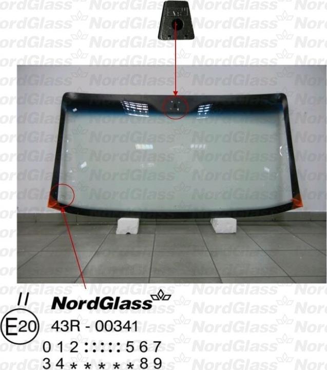 NordGlass 4042519 - Windscreen autospares.lv