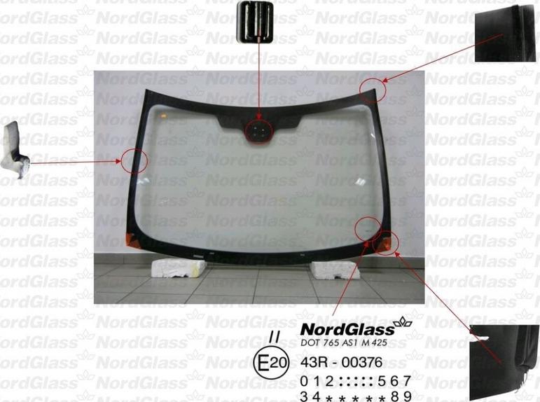 NordGlass 4042532 - Windscreen autospares.lv