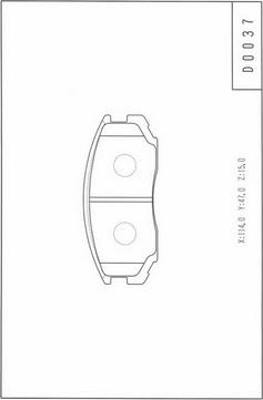 NPS D360U17 - Brake Pad Set, disc brake autospares.lv