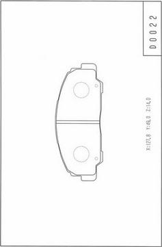 NPS D360U24 - Brake Pad Set, disc brake autospares.lv