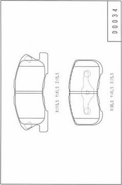 NPS D360U23 - Brake Pad Set, disc brake autospares.lv