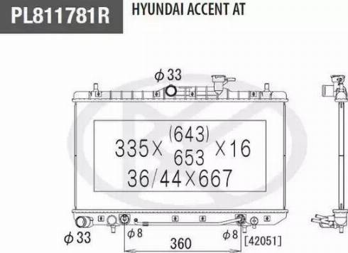 NPS H156I46 - Radiator, engine cooling autospares.lv