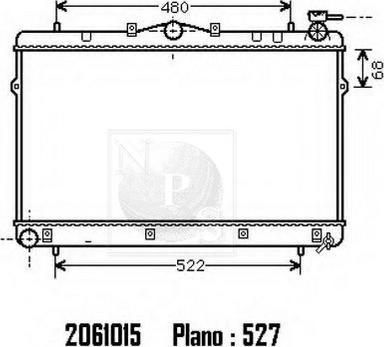 NPS H156I32 - Radiator, engine cooling autospares.lv