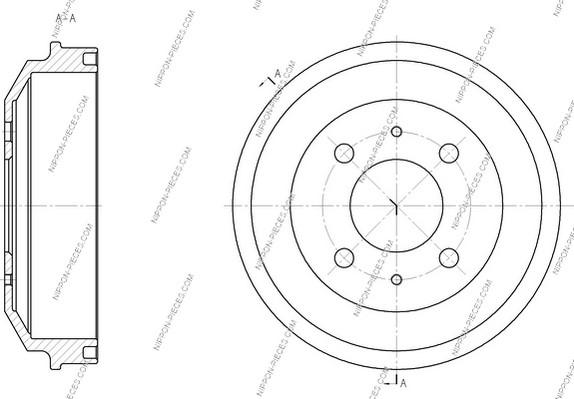 NPS H340I05 - Brake Drum autospares.lv