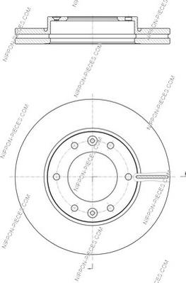 NPS H330I37 - Brake Disc autospares.lv