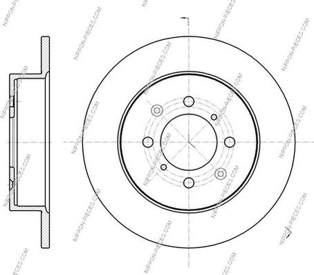 NPS H331A28 - Brake Disc autospares.lv