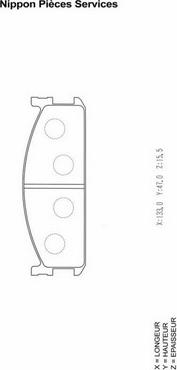 NPS I360U02 - Brake Pad Set, disc brake autospares.lv