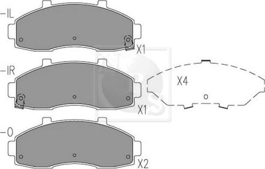 NPS K360A03 - Brake Pad Set, disc brake autospares.lv