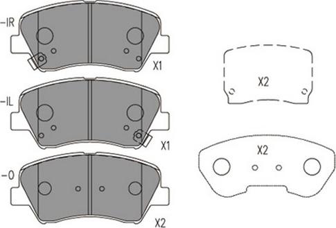 NPS K360A28 - Brake Pad Set, disc brake autospares.lv