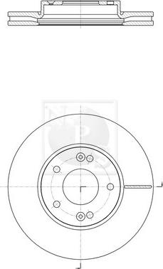 NPS K330A25 - Brake Disc autospares.lv