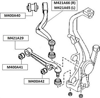 NPS M400A40 - Bush of Control / Trailing Arm autospares.lv