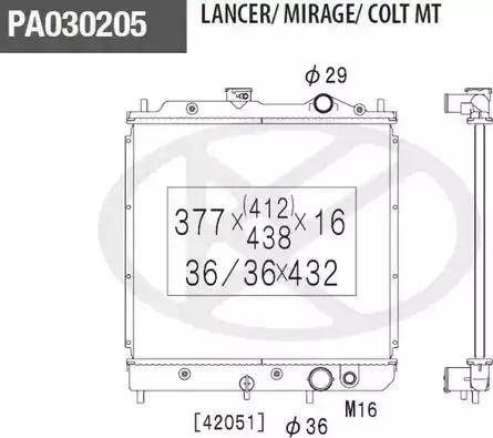 NPS M156I13 - Radiator, engine cooling autospares.lv