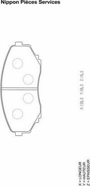 NPS M360A46 - Brake Pad Set, disc brake autospares.lv