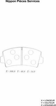 NPS M360A42 - Brake Pad Set, disc brake autospares.lv