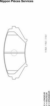 NPS M360A63 - Brake Pad Set, disc brake autospares.lv