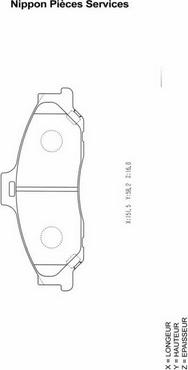 NPS M360A02 - Brake Pad Set, disc brake autospares.lv