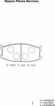 NPS M360A19 - Brake Pad Set, disc brake autospares.lv