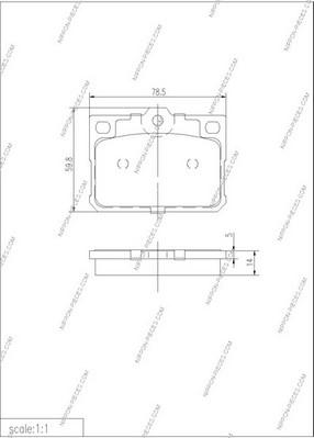 NPS M360I62 - Brake Pad Set, disc brake autospares.lv