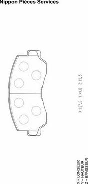 NPS M360I02 - Brake Pad Set, disc brake autospares.lv