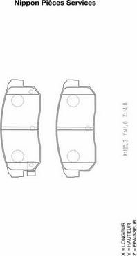 NPS M361A07 - Brake Pad Set, disc brake autospares.lv