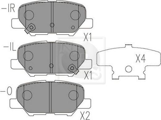 NPS M361A21 - Brake Pad Set, disc brake autospares.lv