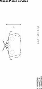 NPS M361I18 - Brake Pad Set, disc brake autospares.lv