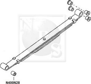 NPS N400N28 - Bush of Control / Trailing Arm autospares.lv