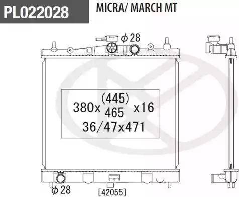 NPS N156N88 - Radiator, engine cooling autospares.lv